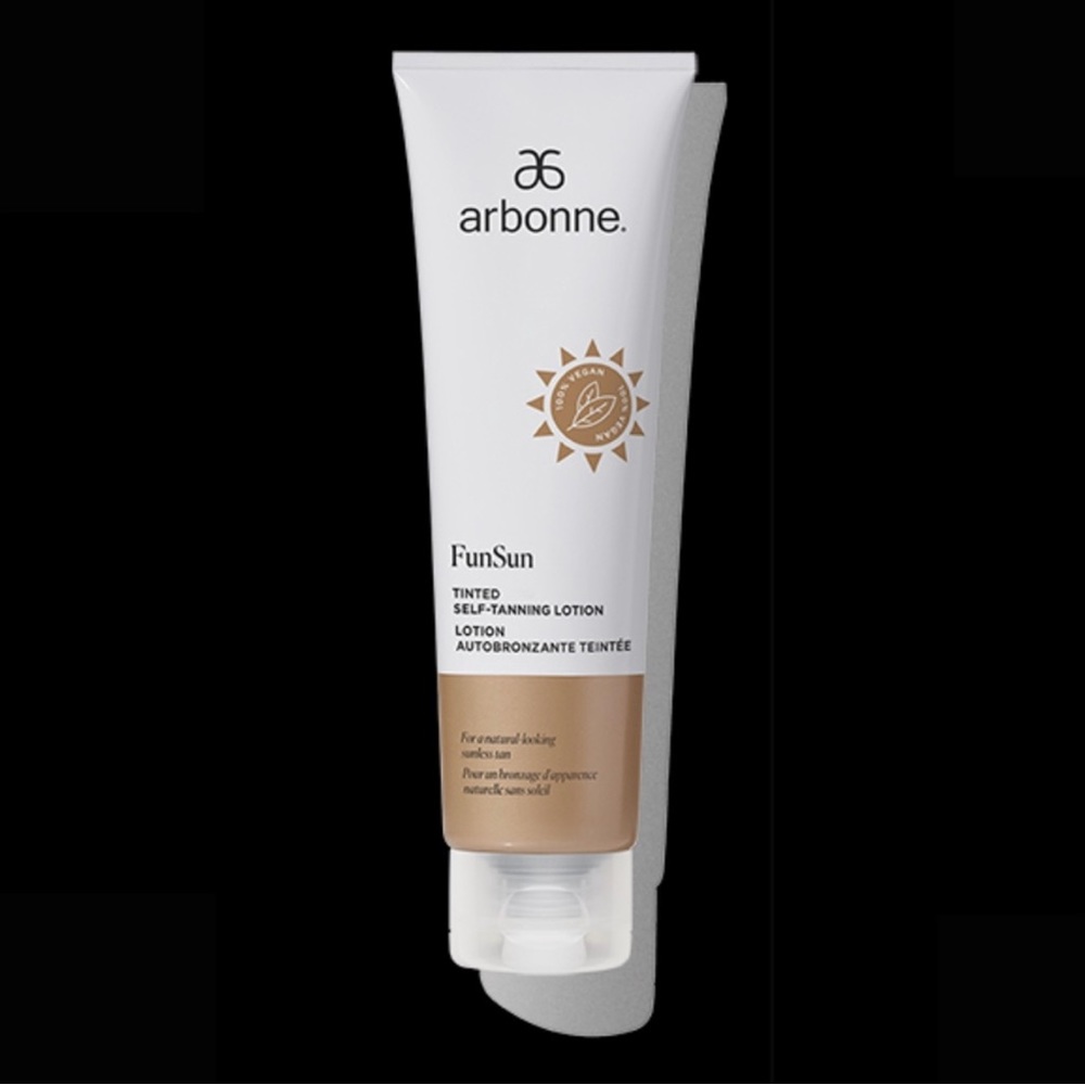 NWT Arbonne Fun Sun Tinted Self Tanning Lotion Full Size 5 fl.oz